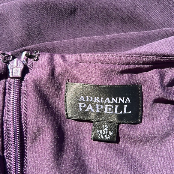 Size 12 Purple Cocktail Dress by Adrianna Papell - Picture 7 of 8